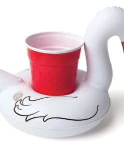 BigMouth Inc. Inflatable Bird Pool Cupholder Floats, 3-pack includes Pink Flamingo and Black and White Swans , Multi-Colour 16 51PtujFPE6L