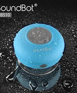 Soundbot SB510 HD Bluetooth Shower Speaker Water Resistant Handsfree Portable Speakerphone with Built-in Mic, 6hrs of Playtime, Control Buttons and Dedicated Suction Cup for Bathroom Pool Blue 26 51Q2y0WfHyL
