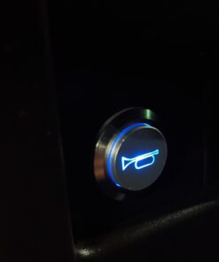 ESUPPORT 12V Car Auto Blue LED Light Momentary Speaker Horn Push Button Metal Toggle Switch 19mm Blue Light 27 51Q4dFVRtL