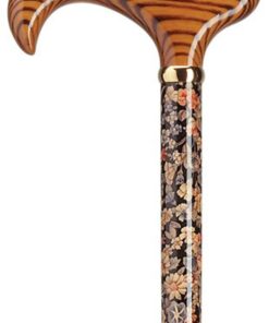 Wood Derby Fashion Cane Fall Floral