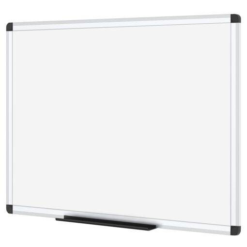 VIZ-PRO Magnetic Whiteboard/Dry Erase Board, 48 X 36 Inches, Silver Aluminium Frame