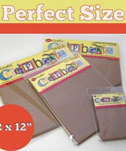 Grafix Medium Weight Acid-Free 0.057” Chipboard Sheets, Create Three-Dimensional Embellishments for Cards, Papercrafts, Mixed Media, Home Décor, and More, 12 x 12, Natural, 25 Count 12 x 12" 30 51QI2gUj4QL