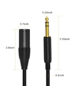 CableCreation 6 Feet TRS 6.35mm (1/4 Inch) Male to XLR Male Cable, Black 1-Pack 10 51QQ n7q9TL