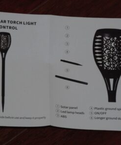 Solar Tiki Torches Christmas Lights with Flickering Flame Outdoor Halloween Decoration Torch Light Waterproof Landscape Decor Mini 4 Pack Lamp for Yard, Patio, Garden, Porch, Backyard Blue 4 Pack 36 51QXreKvJSL