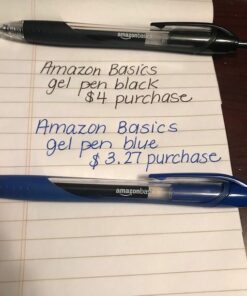 Amazon Basics Retractable Gel Ink Pens - Fine Point Pen, Black, 12-Pack 21 51Qj7o04efL