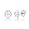 Sterling Silver Peace Sign Stud Earrings 6MM Peace 31 51Qj9D9rk3L