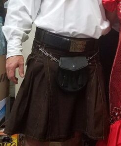 Etrading 7.5" x 6.5" Renaissance Scottish Medieval Faux Leather Sporran Pouch Bag 19 51Qnkc033L