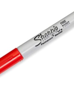 Sharpie 30002 Fine Point Permanent Marker, Marks On Paper and Plastic, Resist Fading and Water, AP Certified, Red Color, Pack Of 2 Boxes Of 12 Markers 10 51QpMv79GqL