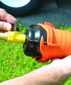 Camco RV Sewer Hose Rinse Cap | Features a Convenient Shut-Off Valve for Water Flow Control, Firmly Locks onto the RV Sewer Hose Bayonet Fitting, and Rinses RV Sewer Hose Before Storage (39533) 14 51Qtb8mlFRL