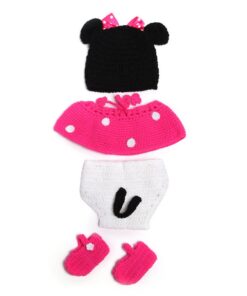 Pinbo Baby Girls Photography Prop Cute Knitted Crochet Hat Dress Diaper Shoes 10 51R n2WPJcL
