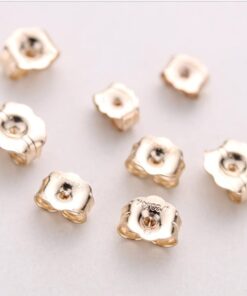 ERT 14K Gold Earring Backs - 12 Piece Replacement Earring Backs for Stud Ear Rings 6 Pairs 22 51R1oWC MtL