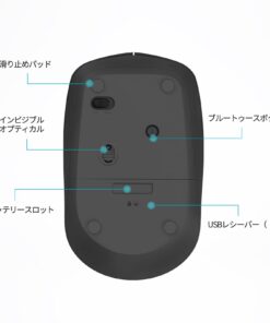 Rapoo Bluetooth 2.4G Wireless Mouse, 2 Bluetooth Channels with 1 USB Receiver Noiseless Mouse, Connect up to 3 Devices, Portable Computer Mice for PC, Tablet, Laptop-Black BLACK 11 51R4ljoEOfL