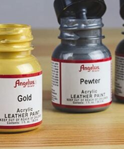 Angelus Acrylic Leather Paint-4oz.-Gold 4 Fl Oz (Pack of 1) Metallic Gold 15 51R7yB1uwL