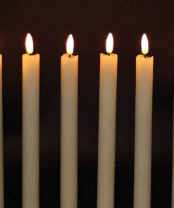 GenSwin Flameless Ivory Taper Candles Flickering with 10-Key Remote, Battery Operated Led Warm 3D Wick Light Window Candles Real Wax Pack of 6, Christmas Home Wedding Decor(0.78 X 9.64 Inch) A-6 Ivory 21 51R8It0UiLL