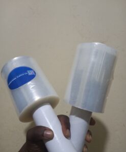 International Plastics Co. Industrial Mini Stretch Film Wrap with Handle 5" 1000 ft Pallet Wrap Moving Supplies Shrink Wrap Cling Packaging Heavy Duty (2 Pack, Clear) 2 Pack 15 51RF8VHmCaL