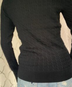 Amazon Essentials Women's Lightweight Long-Sleeve Cable Crewneck Sweater (Available in Plus Size) X-Small Black 17 51RJi2zPwL