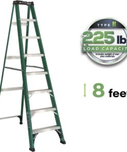 Louisville Ladder FS4008 Fiberglass Standard Step Ladder, 8 Feet, Green 17 51RKBZgydEL