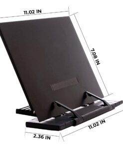 Alternative view of Desk Book Holder For Books, Documents, Laptops, iPads, Cookbooks, And So On - Foldable And Portable Book Stand For All Tables And Desks – Angle Adjustable Book Holder