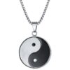 VNOX Chinese Philosophy Taoist Symbol Yin-Yang TaiChi Yoga Stainless Steel Rhinestone Pendant Necklace,Amulet Jewelry 01.Stainless Steel 43 51RLZCWVf2L