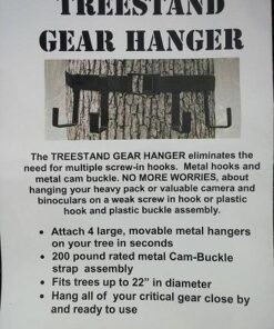 TREESTAND GEAR HANGER - THE ORIGINAL - PREMIUM COMPONENTS - NO PLASTIC PARTS - ON YOUR TREE IN SECONDS - PUBLIC LAND LEGAL - MADE TO LAST A LIFETIME - TREESTAND HANGERS FROM TREESTAND HUNTERS 31 51RMkOR2XGL