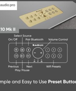 Audio Pro Addon C10 MKII Wireless Speaker | Multi-Room Bluetooth Speaker, Outdoor, Home, Camping, Travel, Beach | Chromecast Built-in, Airplay 2, Spotify Connect Compatible | Black C10 Mkll Black 15 51ROEsecoGL