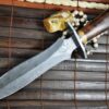 Perkin - Handmade Damascus Hunting Knife - Double Edge Blade 12 51RPYWpllOL