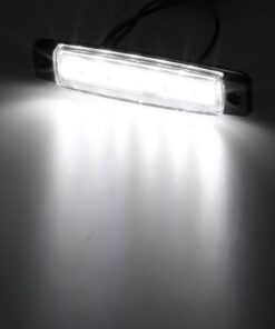 Partsam 5 Pcs 3.8" 6 LED White Side Marker Clearance Light for Trailer Trucks RV Camper Motorcycles, Utility Boat Marine Interior Strip Light Courtesy/Deck Light for Pontoon Kayak Yacht Sailboat 12V 15 51RSioFbLqL