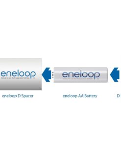 Panasonic K-KJS1MCA2BA eneloop D Size Battery Adapters with eneloop AA 2100 Cycle Ni- MH Pre-Charged Rechargeable Batteries, 2 "D" Adapters with 2 Batteries D Spacer Pack 20 51RUxkNNroL