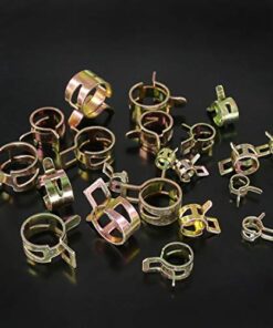 Hilitchi 72 pcs Spring Band Type Action Fuel/Silicone Vacuum Hose Pipe Clamp Low Pressure Air Clip Clamp (10 x 7mm 10mm 11mm 14mm 16mm 17mm) 14 51RXIRM66wL