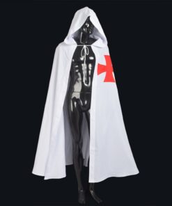 BLESSUME Medieval Templar Knight Cloak White Cape Halloween Costume Robe 12 51RYinDLLpL