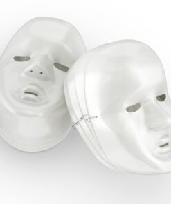 FX Lot of 24 Masks White Plastic Full Face Decorating Craft Halloween School 26 51RcU4eQWCS
