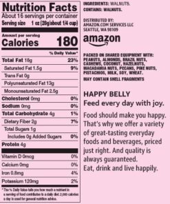 Amazon Brand - Happy Belly California Walnuts Halves and Pieces, 16 Ounce, (Pack of 2) 16 Ounce (Pack of 2) 24 51ReHnAEcLL