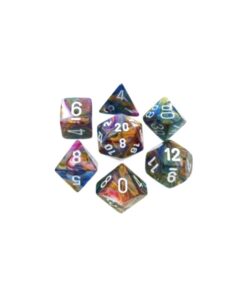 Alternative view of Polyhedral 7-Die Festive Dice Set - Carousel with White Numbers CHX-27440