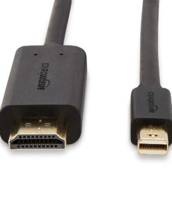 Amazon Basics Mini DisplayPort Male to HDMI Male Cable, 1080p, Gold-Plated Plugs, 6 Foot, Black for Personal Computer 6-Feet 1-Pack 21 51RsyF8VXwS