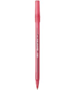BIC Round Stic Xtra Life Ballpoint Pens, Medium Point (1.0mm), Red, 12-Count Pack, Stick Pens for Office Supplies (GSM11-RED) 12 Count (Pack of 1) Ballpoint Pen 21 51RvBxUXCTS