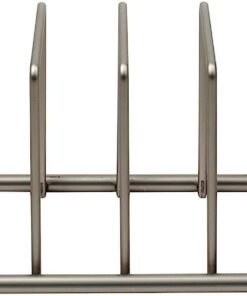 Spectrum Diversified Euro Kitchen Organizer for Plates, Cutting Boards, Bakeware Cooling Racks, Pots & Pans, Serving Trays, Reusable Containers, and Lids, Satin Nickel 13.5" x 4.5" x 4.25" 31 51RvWVF6zL