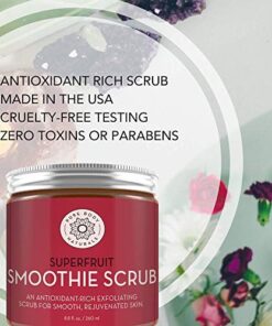 Superfruit Smoothie Scrub, 8.8 fl oz by Pure Body Naturals | Antioxidant-Rich Exfoliating Scrub for Smooth, Rejuvenated Skin 8.8 Fl Oz (Pack of 1) 8 51Ryi3vTf2L