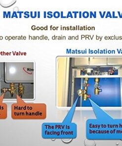 Matsui 3/4 inch, 3/4" Isolation Valve Kit with Pressure Relief Valve for Tankless Water Heater,FNPT x FNPT, Compatible with Rinnai, Jacuzzi, Rheem, Navien, Noritz, Takagi, Bosch,etc … FNPT x FNPT 14 51S1h2eVMxL