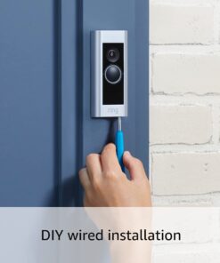 Ring Video Doorbell Pro – Upgraded, with added security features and a sleek design (existing doorbell wiring required) Doorbell only 29 51S3HsJJYcS