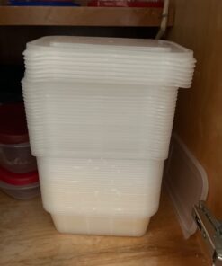 PrepNaturals 50 Pack Meal Prep Containers - 50 Pack of 25 Oz 100% BPA-free Plastic Food Storage Containers with Lids - Reusable Plastic Containers with Lids - Dishwasher Safe Lunch Containers Rectangular 34 51S3lFS2PL