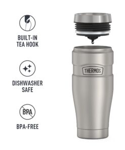 THERMOS Stainless King Vacuum-Insulated Travel Tumbler, 16 Ounce, Matte Steel 23 51S4qPA1xL