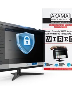 Alternative view of 24 inch Computer Privacy Screen (16:9) - Black Security Shield - Desktop Monitor Protector - UV & Blue Light Filter by Akamai (22.0 inch Diagonally Measured, Black) 24.0" WIDESCREEN (16:9) Black Privacy
