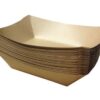 URPARTY - Premium Brown Disposable Paper Food Serving Tray - 2.5 lb capacity - Heavy Duty - Large 50 pcs 14 51SErnd7q7L