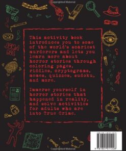 True Crime Activity Book for Adults: Over 100 Activities To Learn More About Infamous Serial Killers And Their Horrific Crimes - Trivia, Puzzles, Coloring Pages, Memes & More Paperback, Large Print 6 51SGZSvjt8L