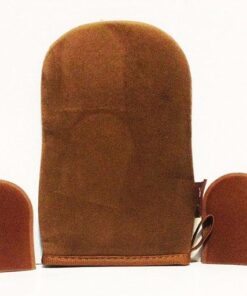 SwanMyst Self Tanning Mitt Applicator, Double Side Microfiber Sunless Tanner Glove for Flawless and Streak-free Tan, 2 Face Tan Mitts Included Brown 23 51SHeIXEpdL