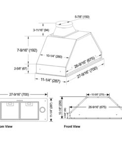 KOBE INX2730SQB-700-2 Brillia 30-inch Built-in/ Insert Range Hood, 3-Speed, 550 CFM, LED Lights, Baffle Filters, Stainless Steel 29 51SUG4ux3UL