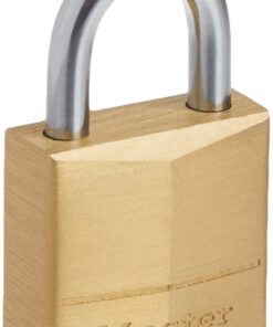 Master Lock Padlock, Solid Brass Lock, 3/4 in. Wide, 120Q (Pack of 4-Keyed Alike) 4 Pack 22 51SWlyBhP4L