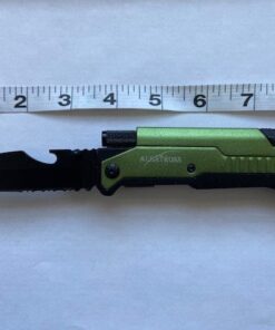 ALBATROSS 6 in 1 Survival Camping Tactical Folding Pocket Knife with Flashlight,Bottle Opener,Rope Cutter,Fire Starter,Glass Breaker,Multi-Function Tool(Green) Green 31 51SYEygr8JL