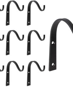 Mkono 10 Pack Iron Wall Hooks for Hanging Plant Lanterns, Plant Hanger Fence Metal Bracket for Bird Feeders, Wind Chimes, Mason Jar Sconces, Light Outdoor Indoor Rustic Christmas Home Decor, 3 Inch Small 20 51Si3MZ1GOL