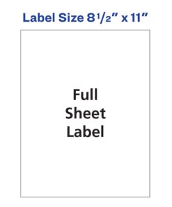 Avery Matte Frosted Clear Full Sheet Labels for Inkjet Printers, 8.5" x 11", 25 Labels (8665) 1 Pack 22 51SkWt0dXhL